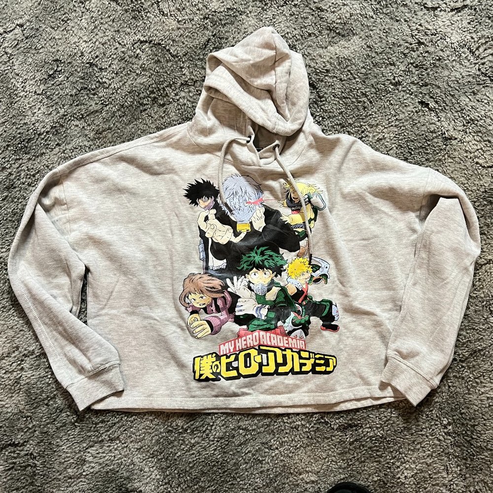 My Hero Academia Women's Cropped Hoodie- Size M